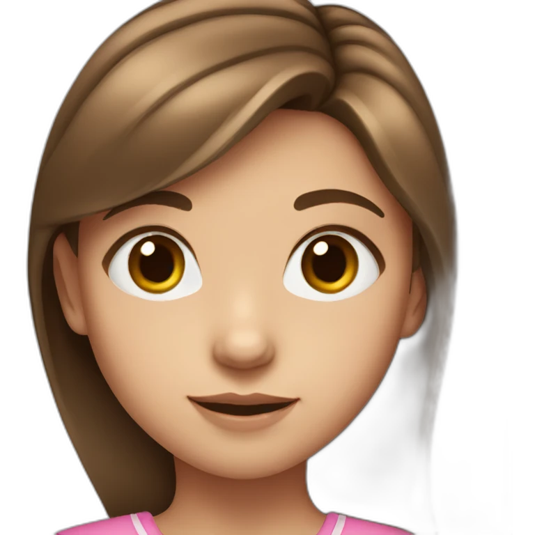 9 year old girl with blue eyes and medium brown hair emoji