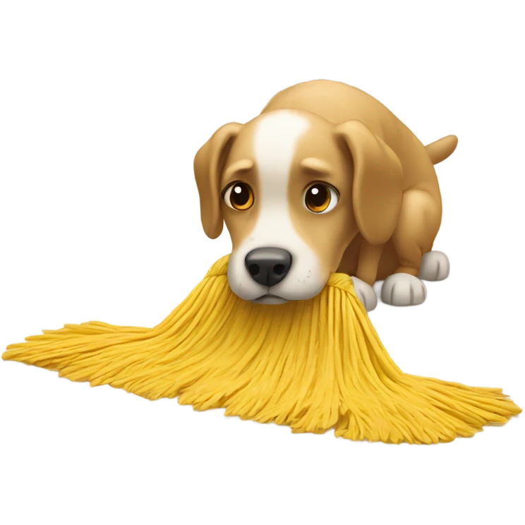 dog mopping the floor emoji