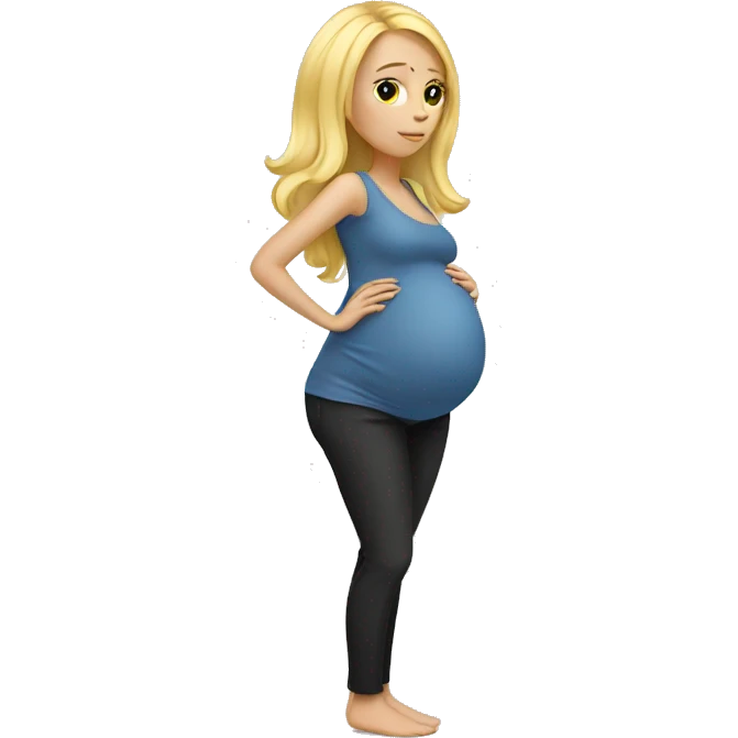 blonde pregnant emoji