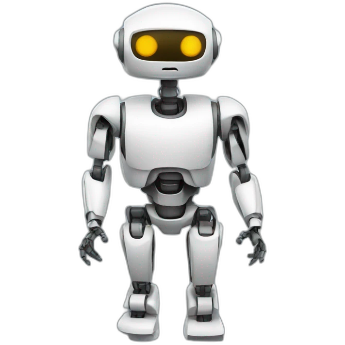 Robot performing many actions emoji
