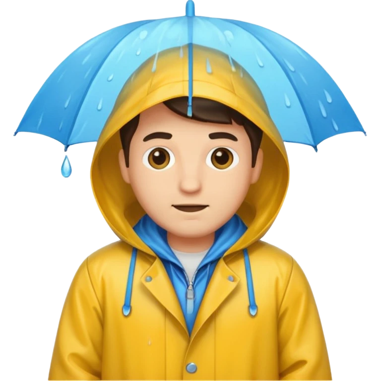 man wearing a raincoat emoji