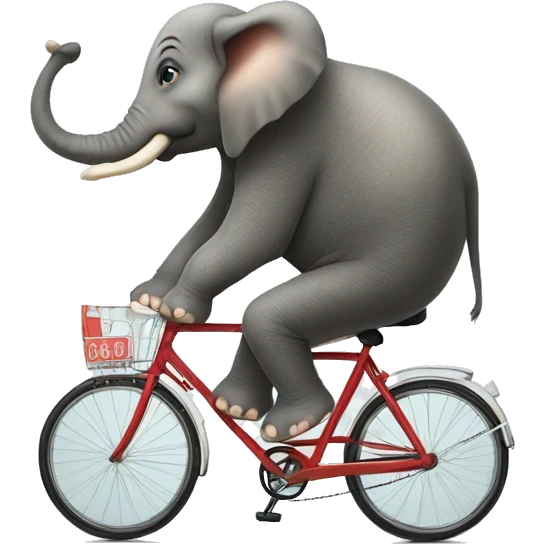 Elephant on a bicicle emoji