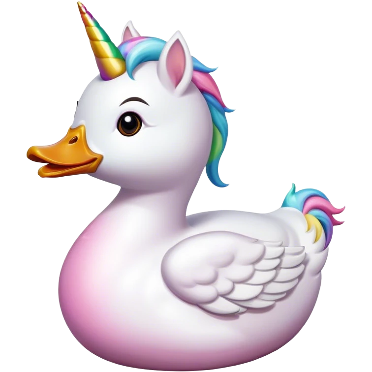 Duck with unicorn emoji