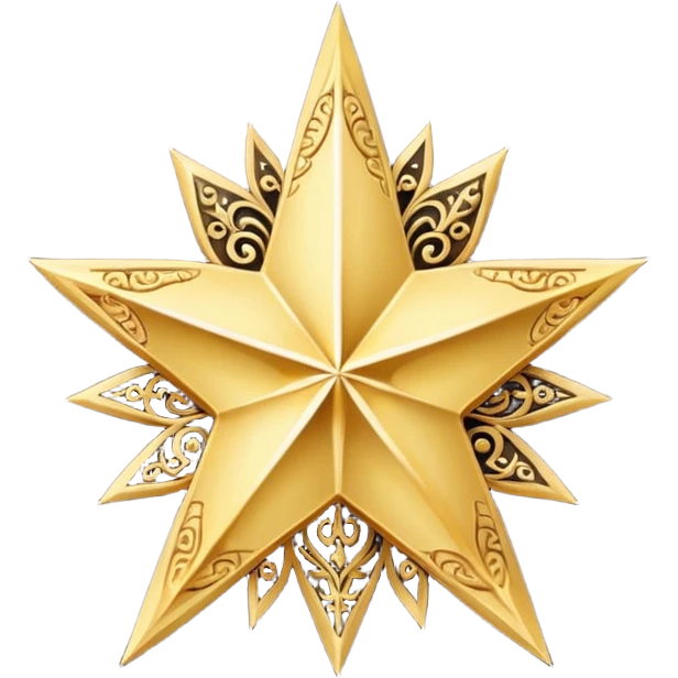 star drawn with calligraphy pen emoji