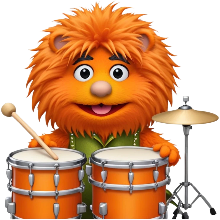 Muppets animal playing drums emoji