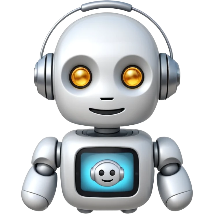 robot old cartoon simple kid toy white innocent funny gudget chatGPT round adorable music_lover emoji