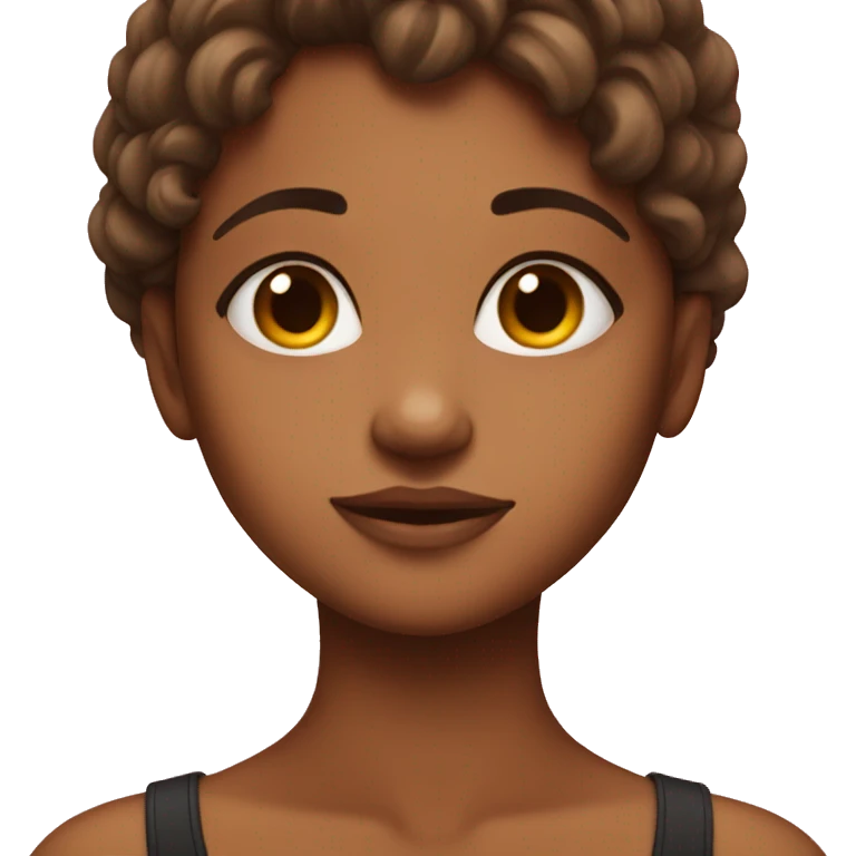 girl with brownskin giving the side eye emoji