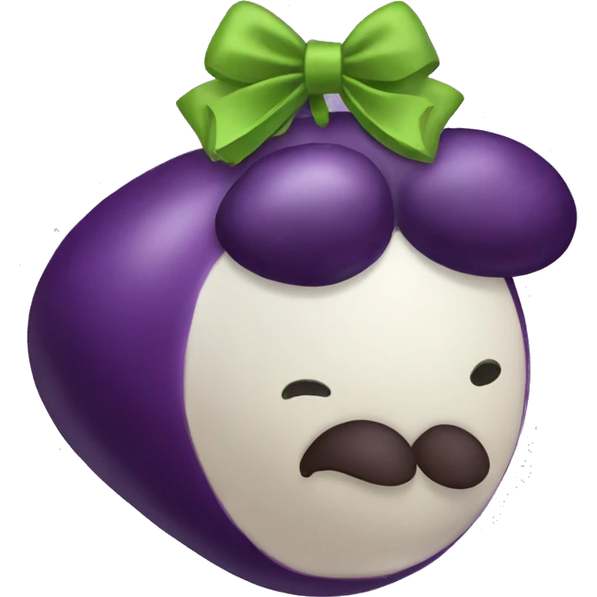 Eggplant with bow 🎀 emoji