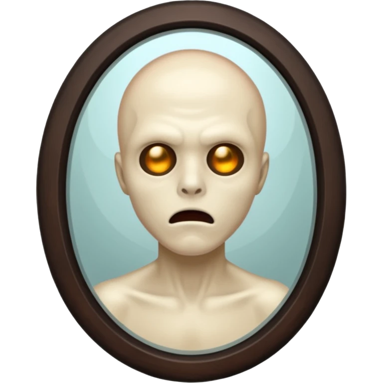 Spooky killer on mirror behind person emoji
