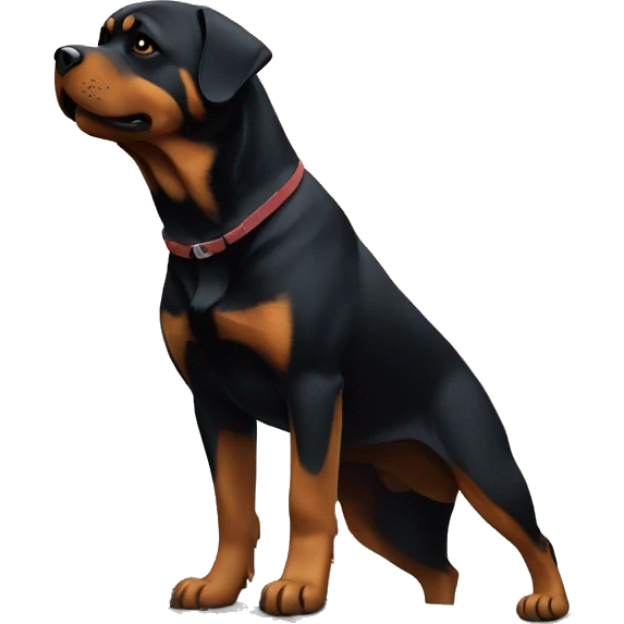 Rottweiler standing on the top of a mountain emoji