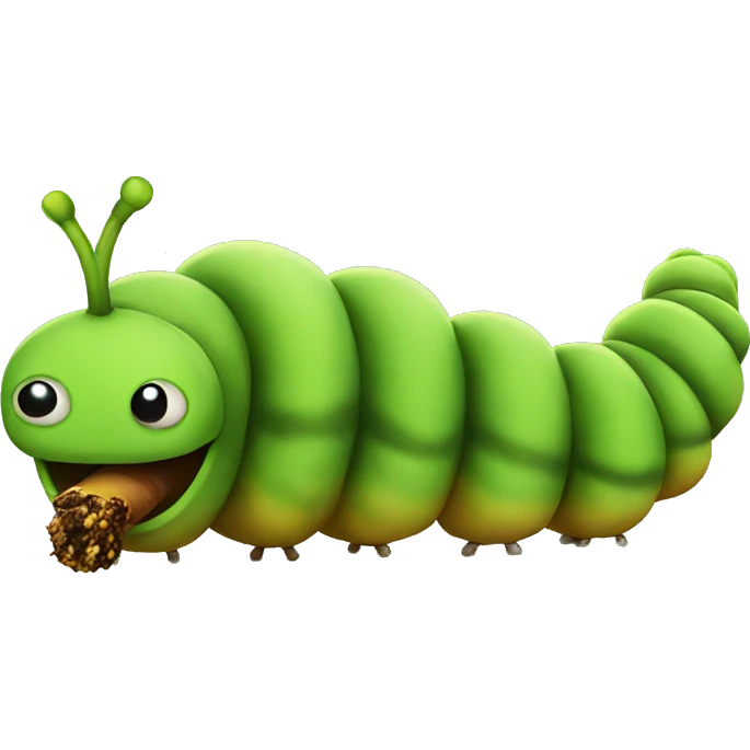 Caterpillar smoking emoji