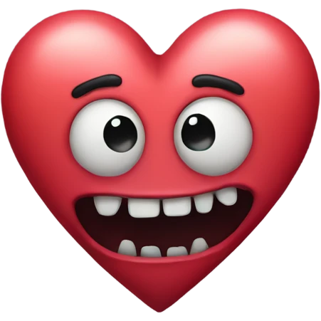 Creepy love heart emoji