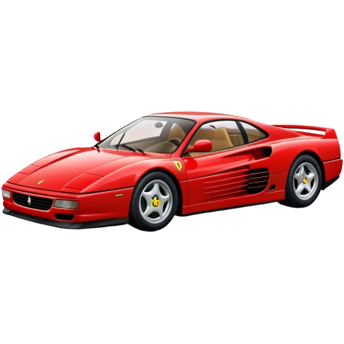 red Ferrari Testarossa emoji