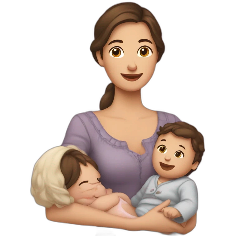 Femme espagnole et son bébé emoji