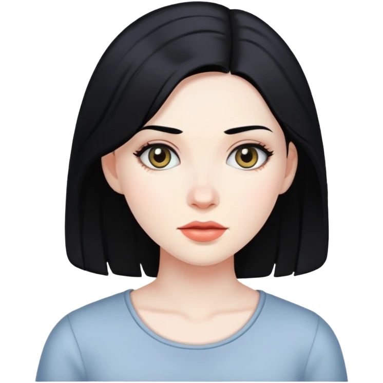 A women with black hair emoji