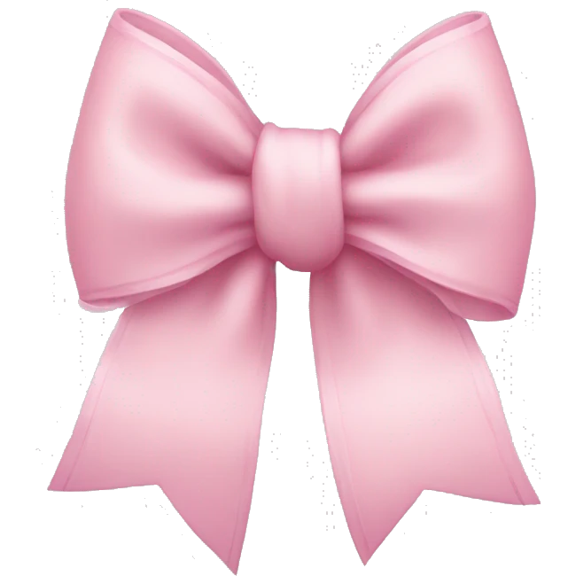 light pink bow emoji