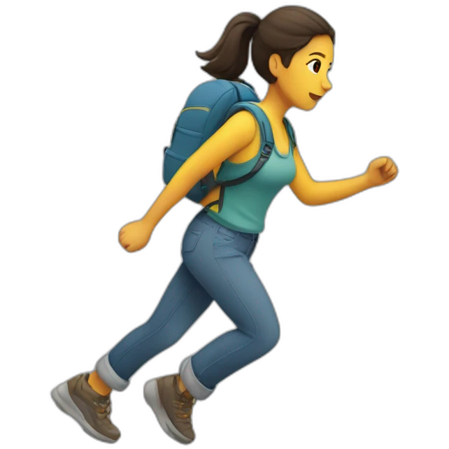 Mujer escalando emoji