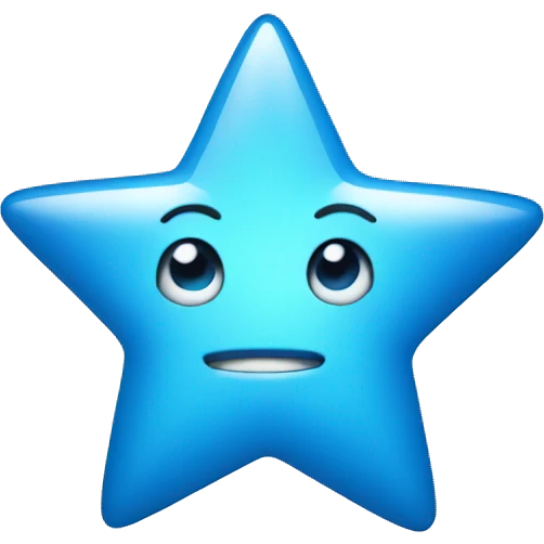 shiny blue star emoji