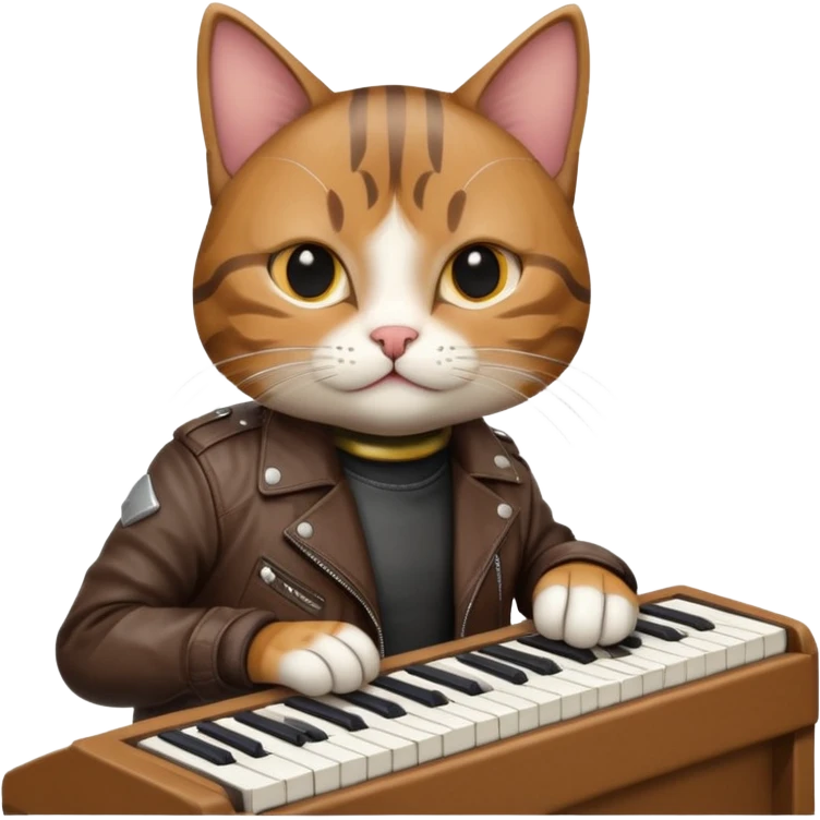 rockstar cat who plays keybord emoji