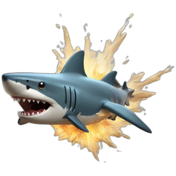 Shark explosion emoji