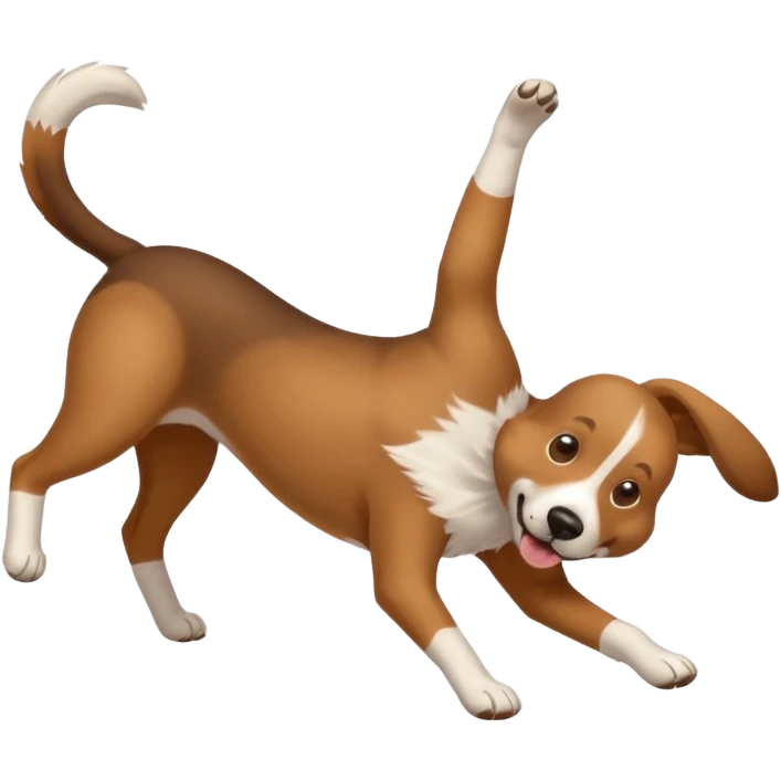 Dog doing cartwheel emoji