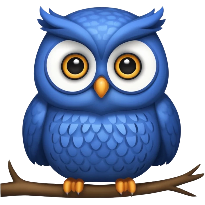 blue fat owl emoji