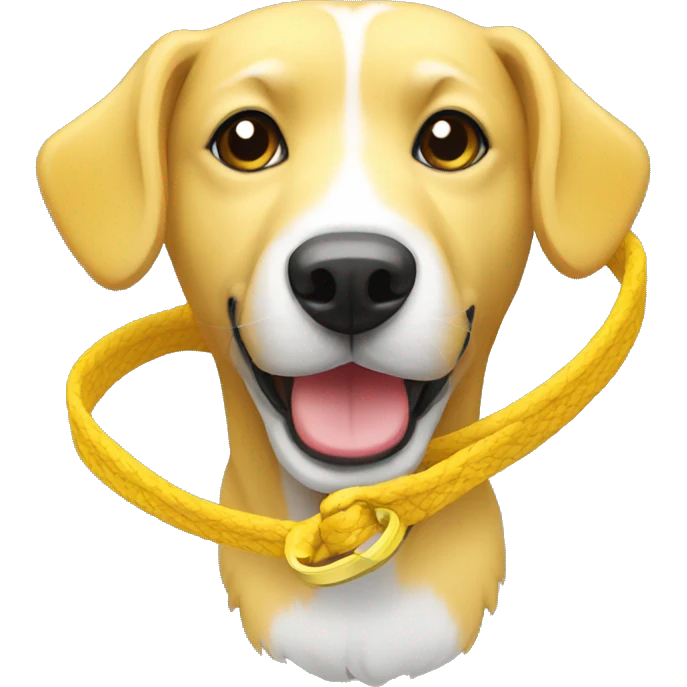 yellow comfortable dog leash emoji