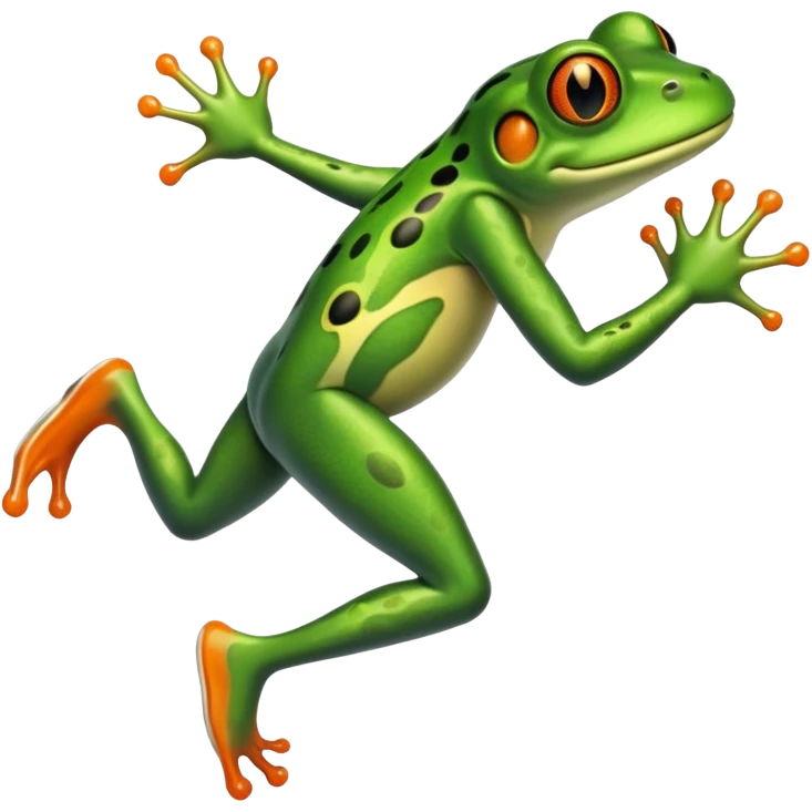 Running frog emoji