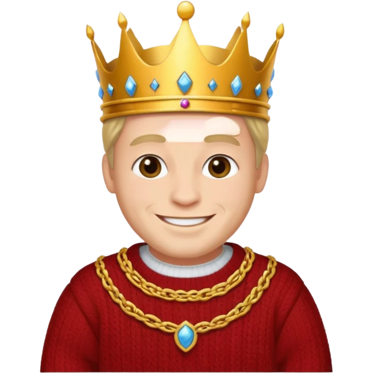 king in wearing sweater   emoji