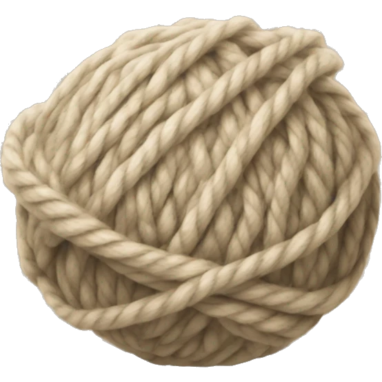 a beige ball of yarn emoji