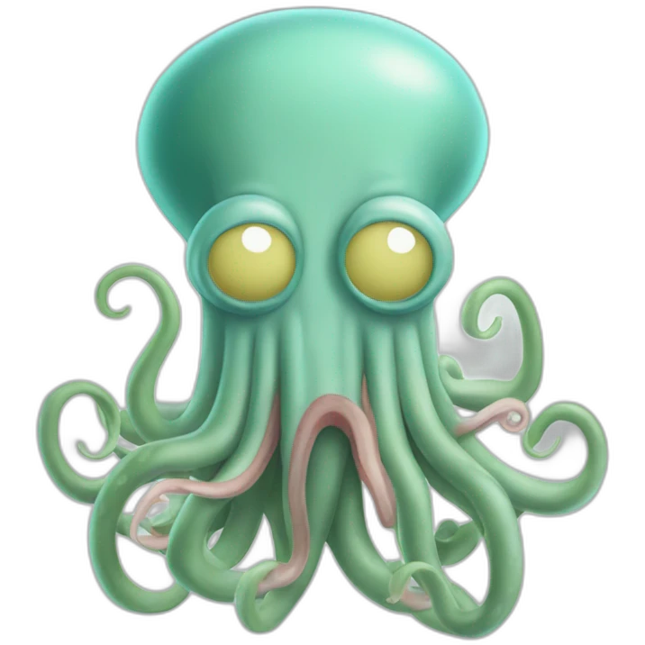 Squidward Q Tentacles from Sponge Bob emoji