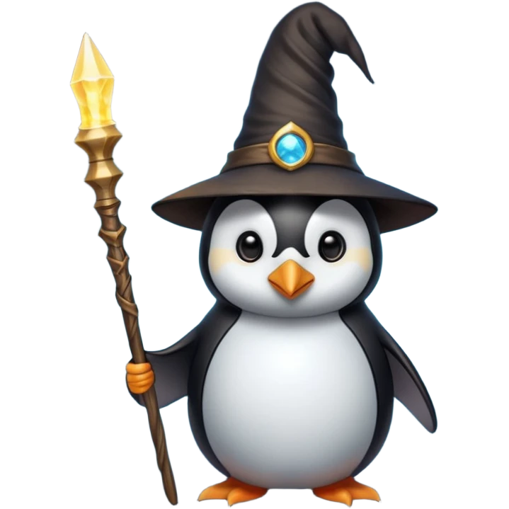 Penguin Wizard emoji