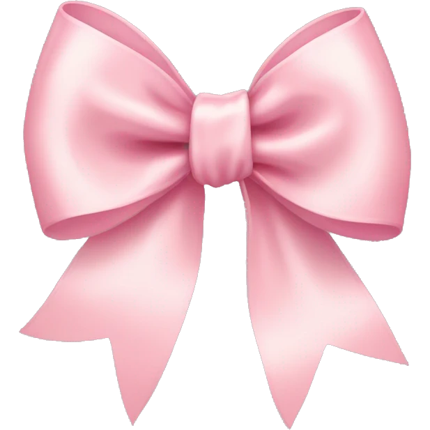 light pink ribbon bow emoji