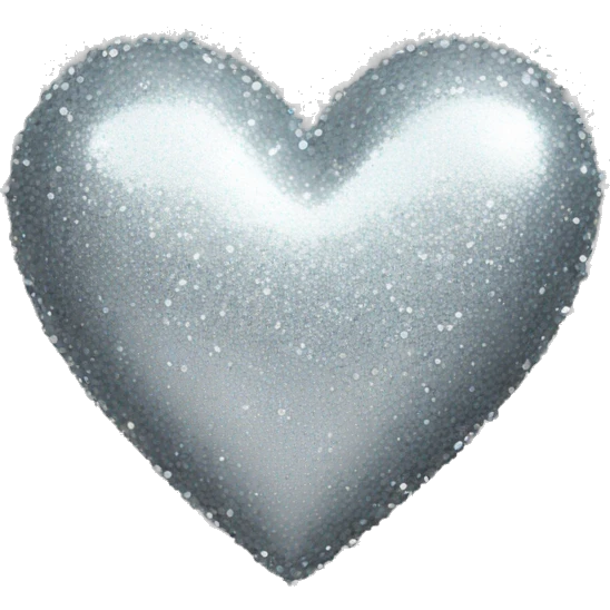 Silver sparkly heart emoji