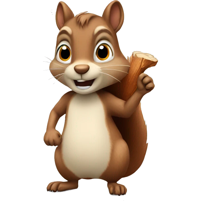 Squirrel with broken arm in a cast emoji