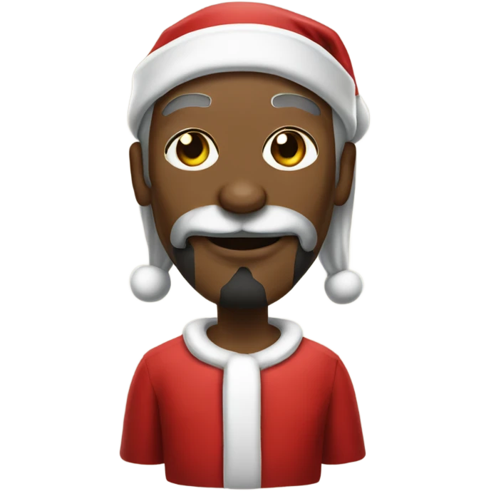 Snoop dogg dressed as Santa clause emoji