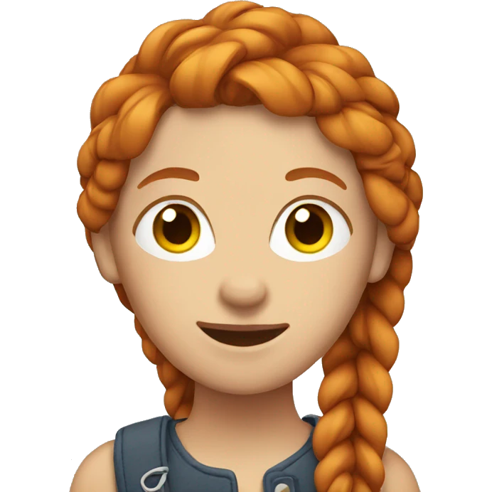 ginger woman with braids emoji