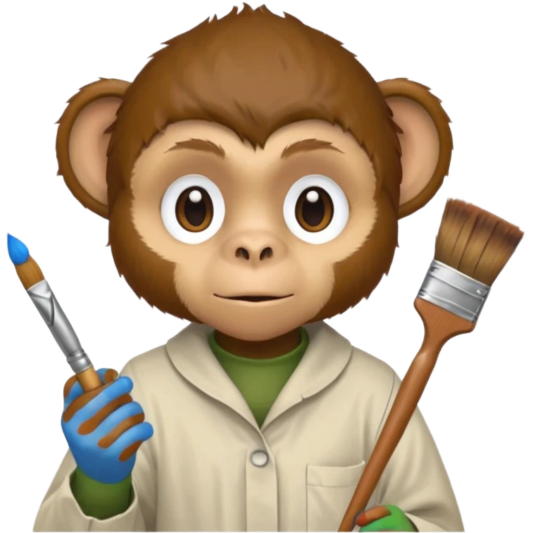 painter monkey emoji