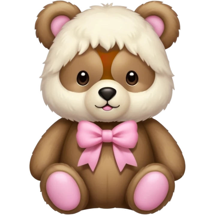 Cozy Bear with a pink bow emoji