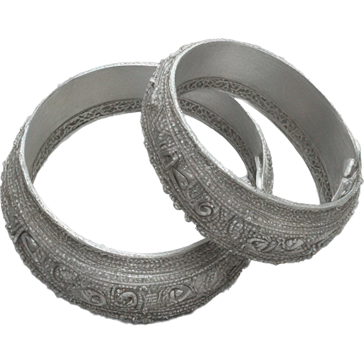 Silver indian bangles in pair emoji