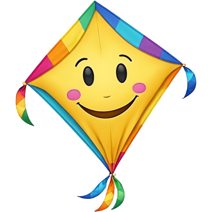A kite with a smiley face emoji