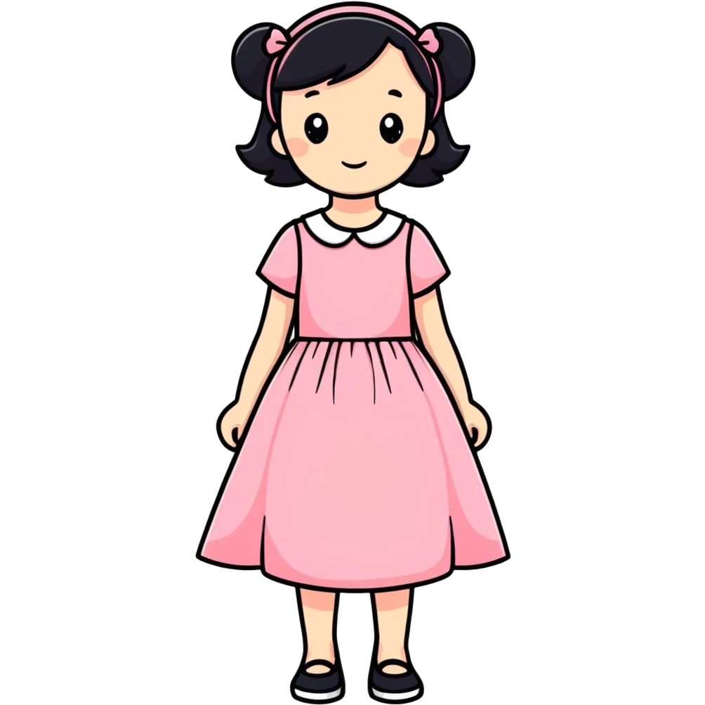 Pink girly dress emoji