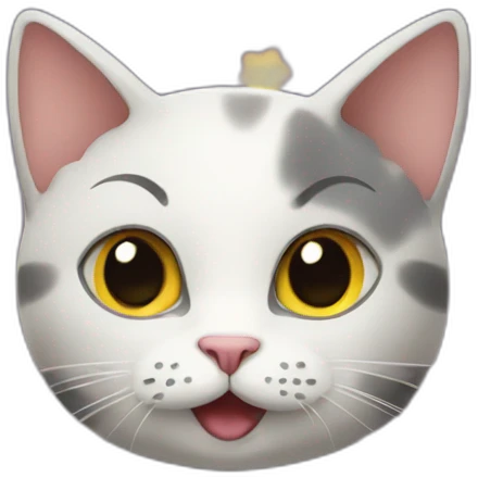 The cat celebrates the new year emoji