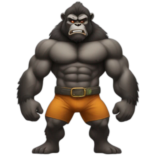 muscular and angry goril emoji