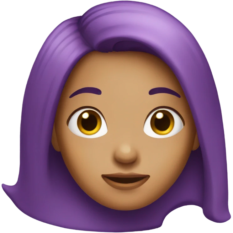 Girl with puple hair emoji