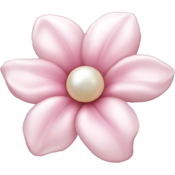 Pearl light pink flower emoji