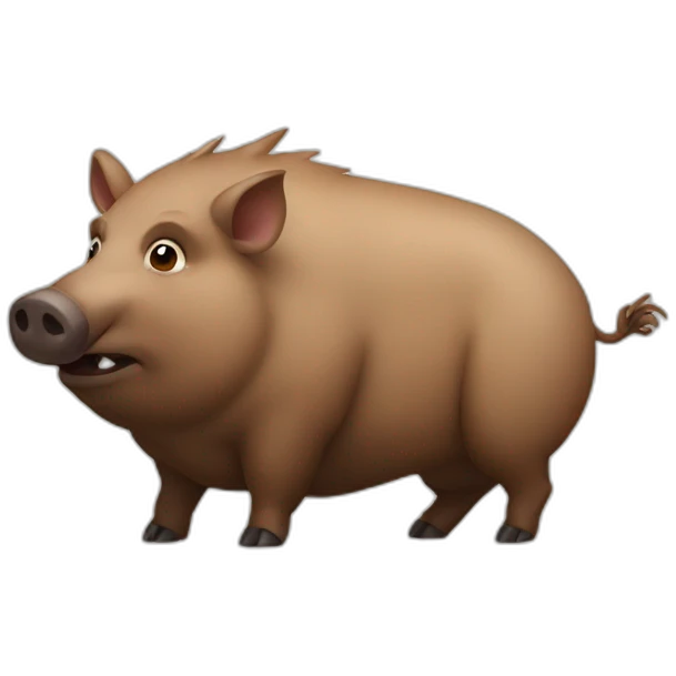 boar with big belly emoji