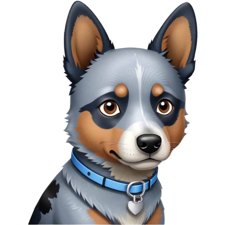 Blue heeler with black pace emoji