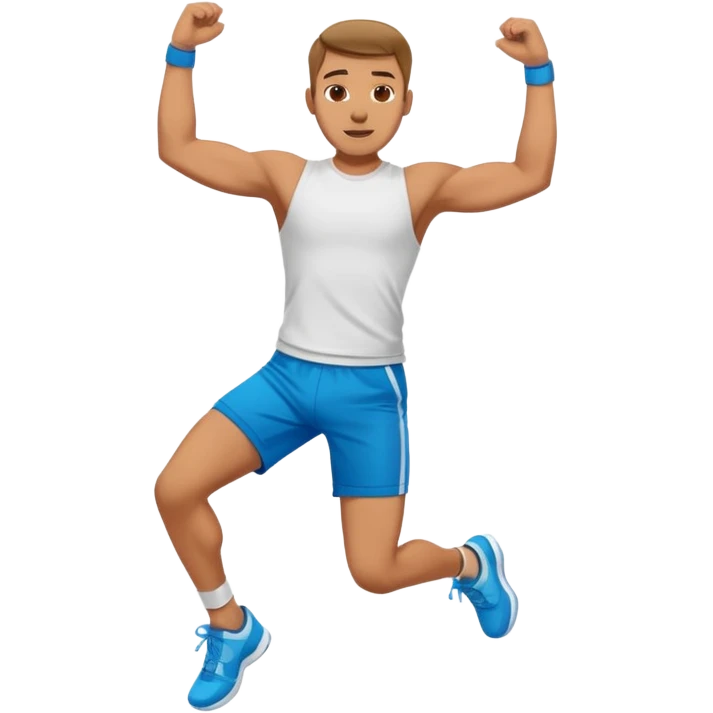 man doing jumping jacks emoji