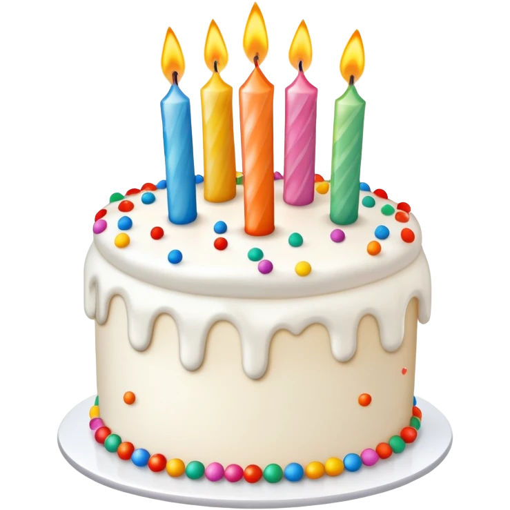 Birthday Cake with candles. 
Written on cake Happy Birthday Mary  emoji